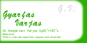 gyarfas varjas business card
